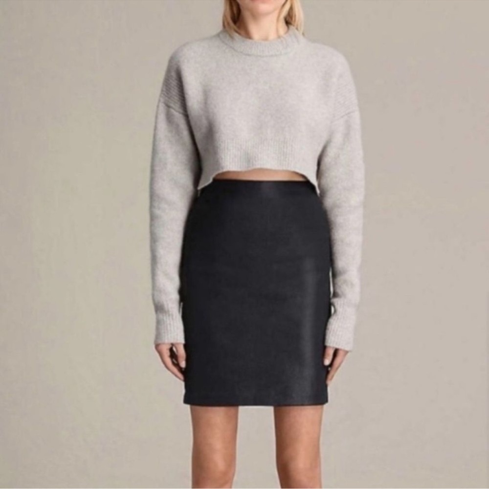 All Saints Metal Pencil Skirt Size 2